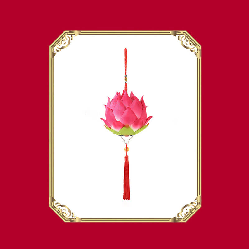 Lampe à pompon en forme de lanterne en forme de Buddha Stones et de fleur de lotus à faire soi-même - image 17
