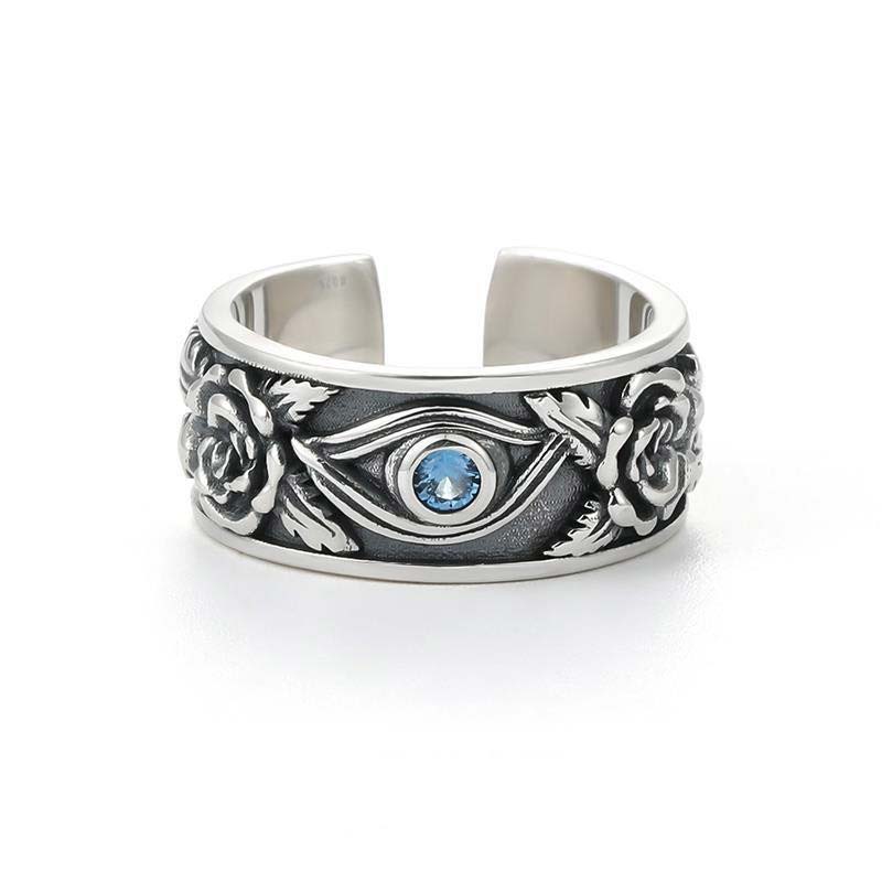 Bague ajustable de protection en cristal œil d'Horus Buddha Stones - image 1