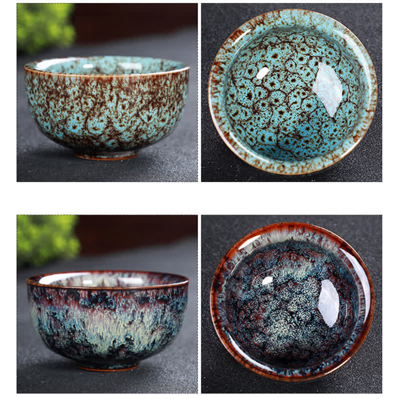 Tasse à thé en céramique colorée avec Buddha Stones pour la maison et le bureau