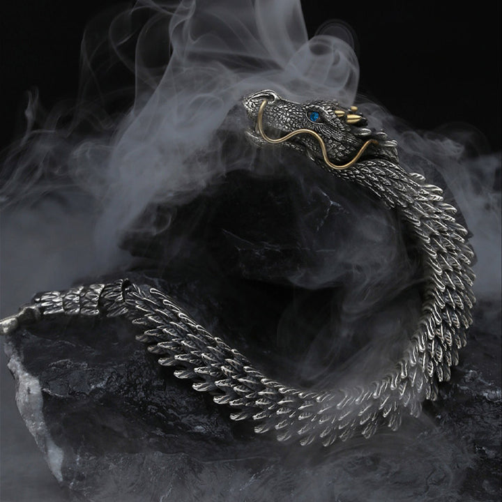 Bracelet chaîne de protection porte-bonheur en Buddha Stones, dragon nordique, fait à la main