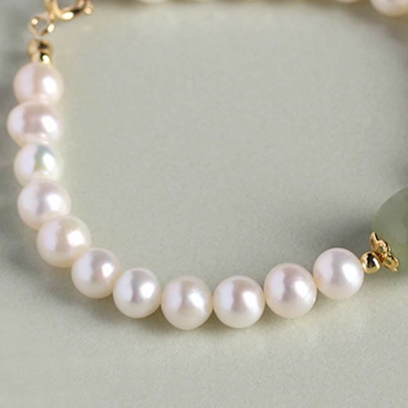 Bracelet de perles de guérison et de bonheur en jade Hetian Buddha Stones