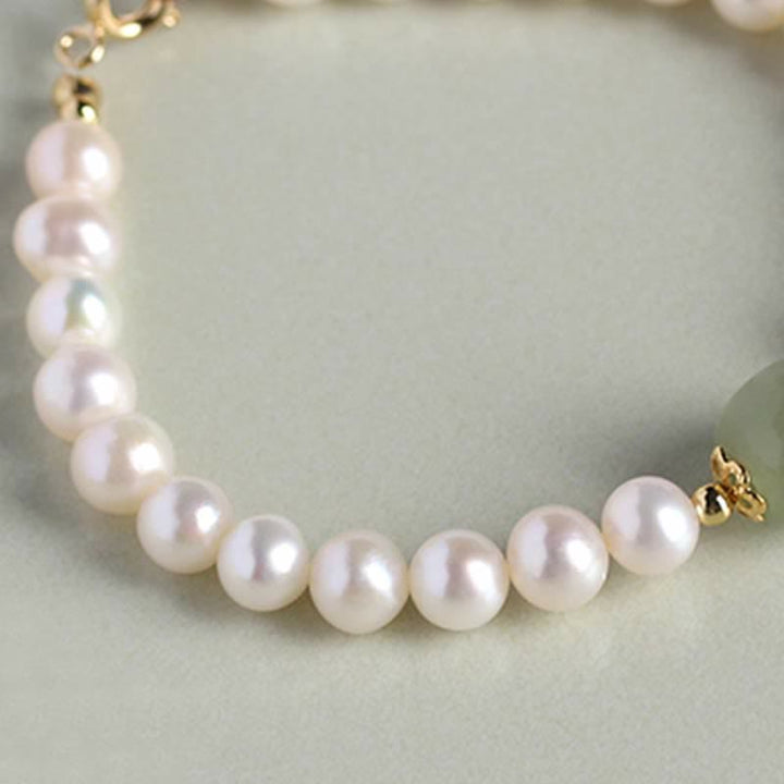 Bracelet de perles de guérison et de bonheur en jade Hetian Buddha Stones