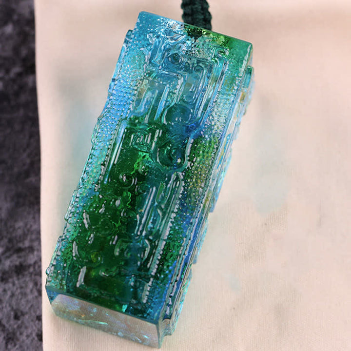 Pièce d'art en cristal Liuli faite à la main Feng Shui Décoration de bureau à domicile - image 4