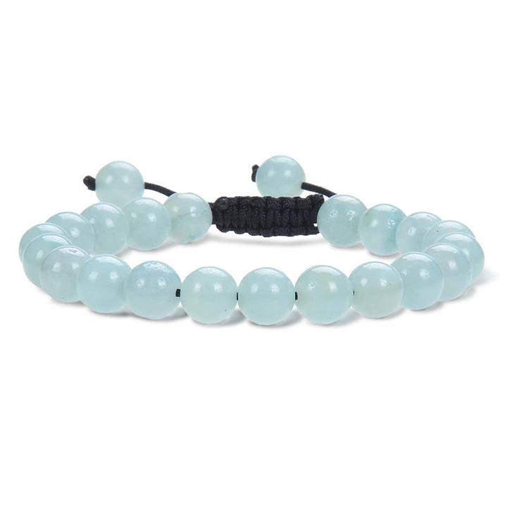 Bracelet en macramé unisexe réglable avec pierres précieuses et cristaux de guérison naturelles Buddha Stones - Amazonite - image 5