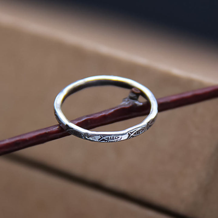 Bague porte-bonheur en argent sterling 925 Buddha Stones et poisson Koi - image 6