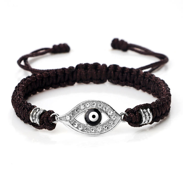 Bracelet en corde avec Buddha Stones pour éloigner le mauvais œil et les mauvais esprits