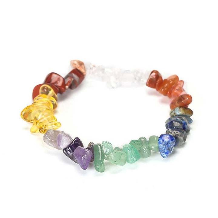 Bracelet apaisant et chaleureux en pierre de cristal de forme irrégulière naturelle - image 58