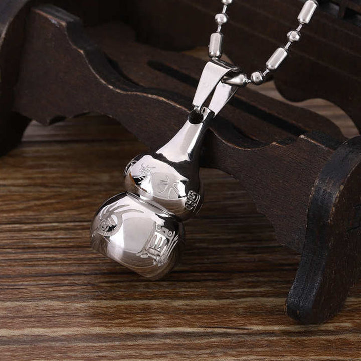Collier pendentif en acier titane avec Buddha Stones et symbole tibétain Yin Yang - Taille et chaîne en argent - image 7