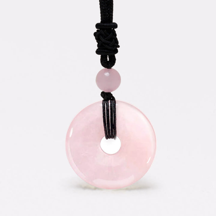Collier avec pendentif porte-bonheur en Buddha Stones précieuses en cristal de guérison