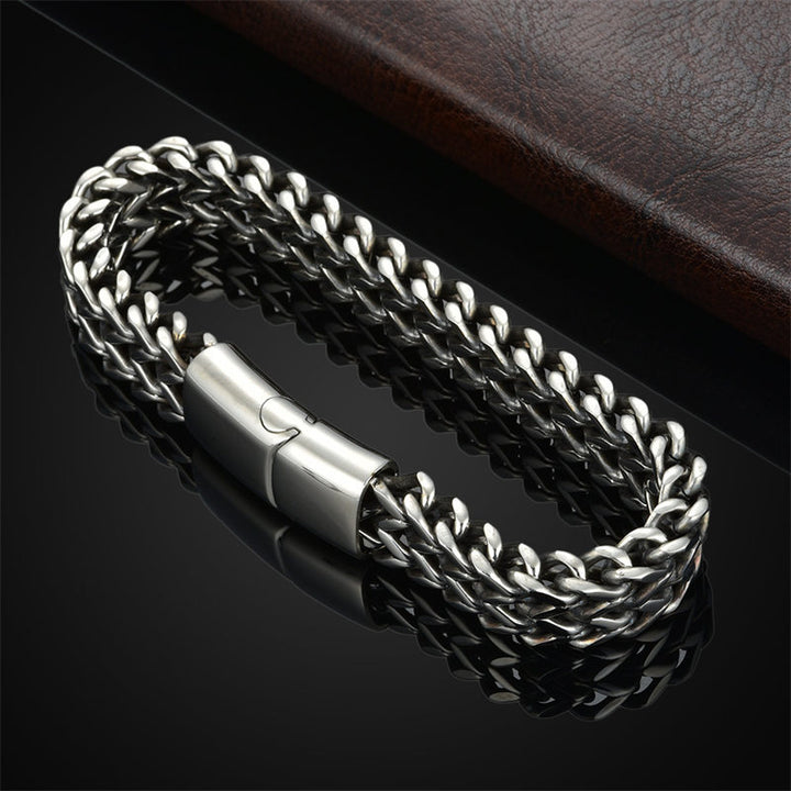 Bracelet d'équilibre en acier titane avec boucle magnétique et écailles de poisson en Buddha Stones - image 9
