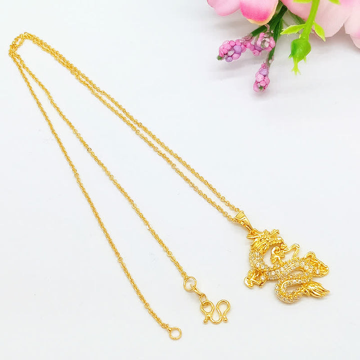 Collier pendentif protection dragon en or Buddha Stones - image 4