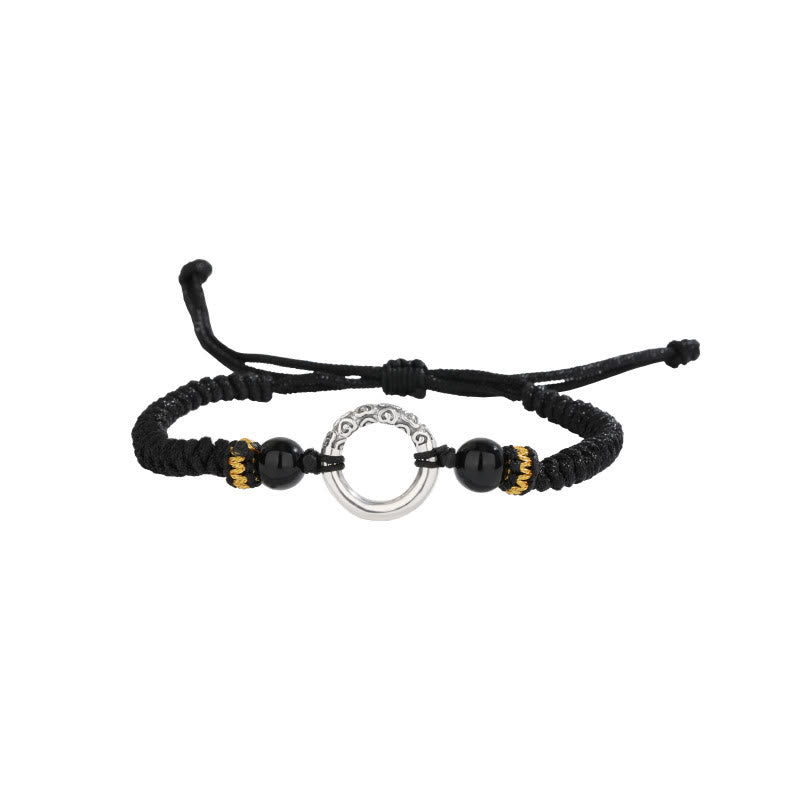 Bracelet Buddha Stones en argent sterling 925 avec boucle de paix et nuages ​​propices à la fortune - image 4