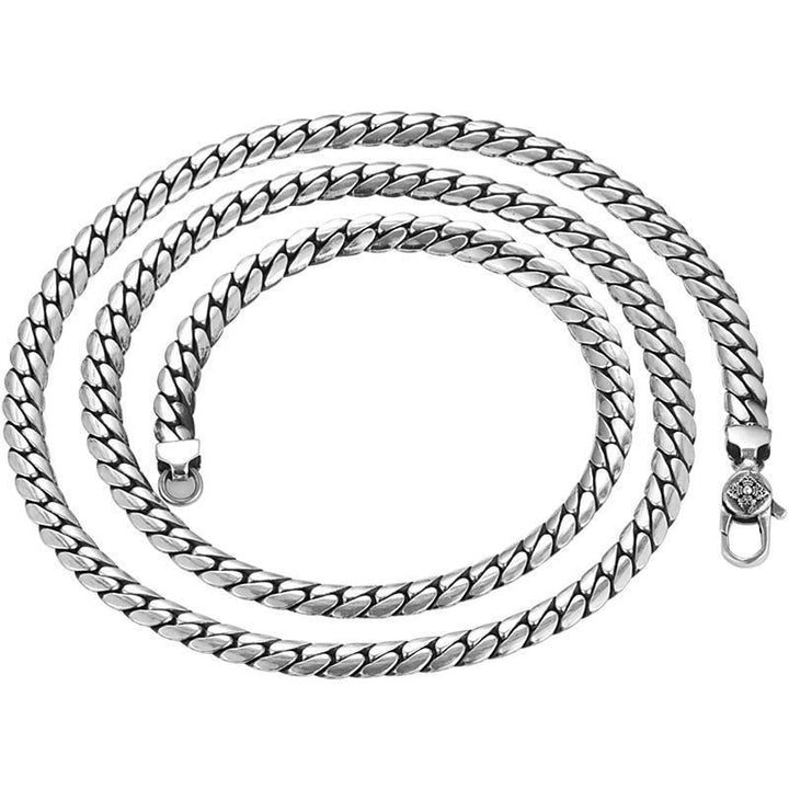 Buddha Stones Collier et bracelet en cuivre punk avec double dorje vajra strength