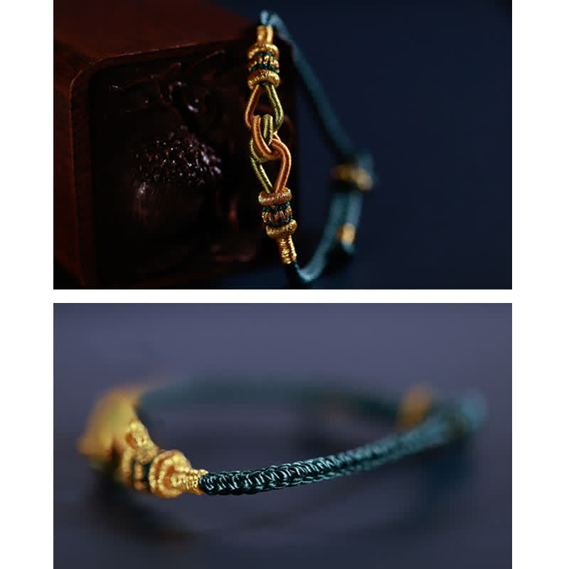 Bracelet tressé en Buddha Stones fait à la main, nouage, foi, force
