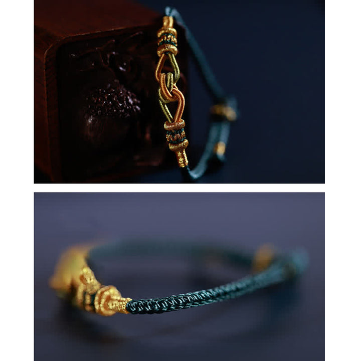 Bracelet tressé en Buddha Stones fait à la main, nouage, foi, force