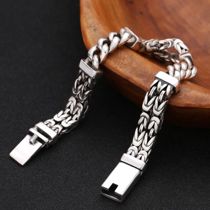 Bracelet de guérison porte-bonheur à motif de chaîne rétro avec Buddha Stones