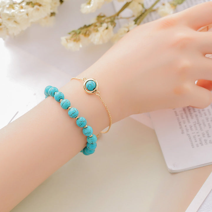 Bracelet positif en cristal de quartz fraise et pierre de soleil Buddha Stones