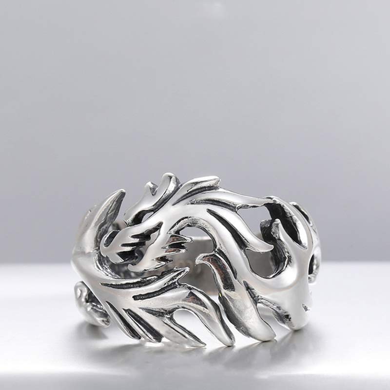 Bague ajustable avec force de protection et motif dragon et Buddha Stones - image 14