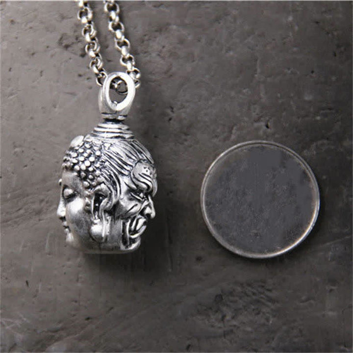 Collier pendentif Bouddha Démon Sérénité en argent sterling 999 de Buddha Stones - image 6