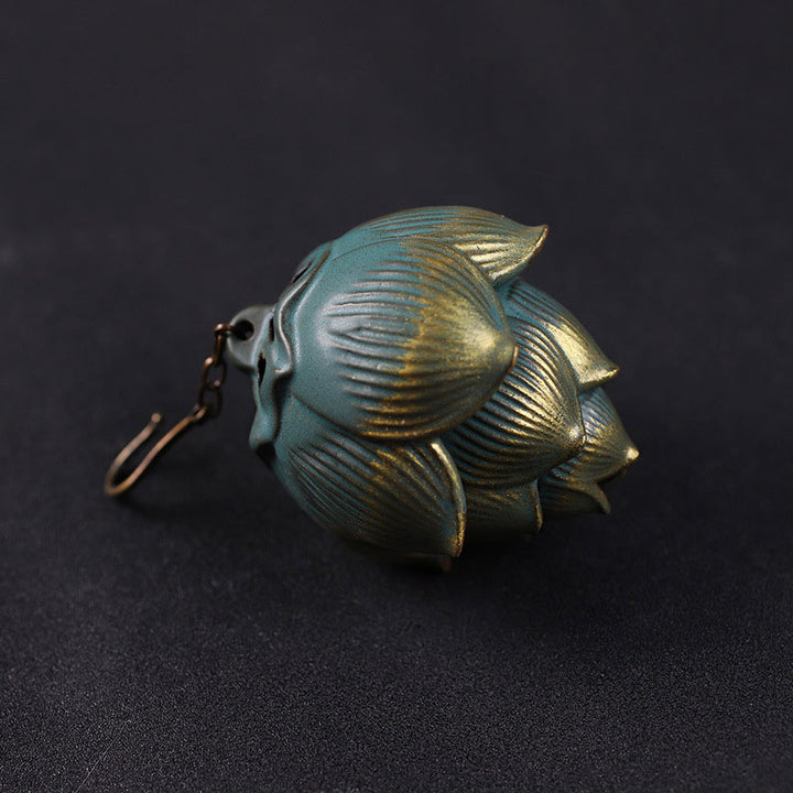 Brûleur d'encens suspendu en Buddha Stones et lotus pour méditation - image 2
