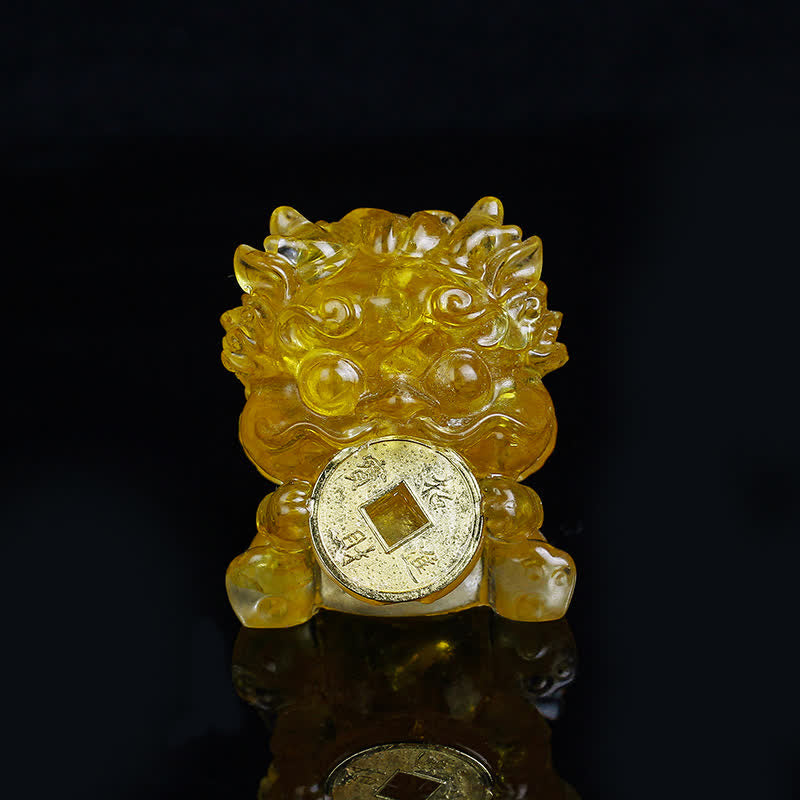 Buddha Stones faites à la main, jolie pièce d'or PiXiu, cristal Fengshui, énergie, richesse, fortune, décoration de la maison
