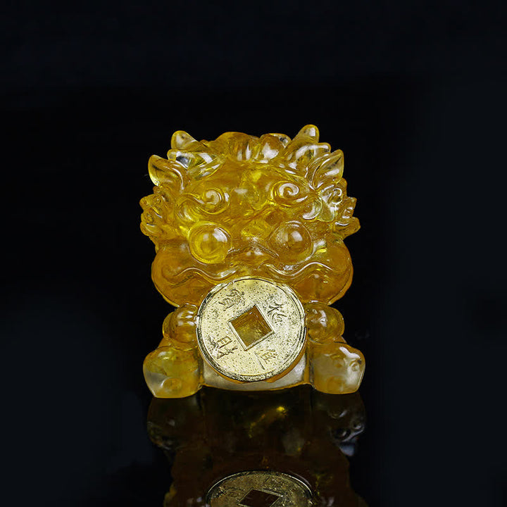 Buddha Stones faites à la main, jolie pièce d'or PiXiu, cristal Fengshui, énergie, richesse, fortune, décoration de la maison