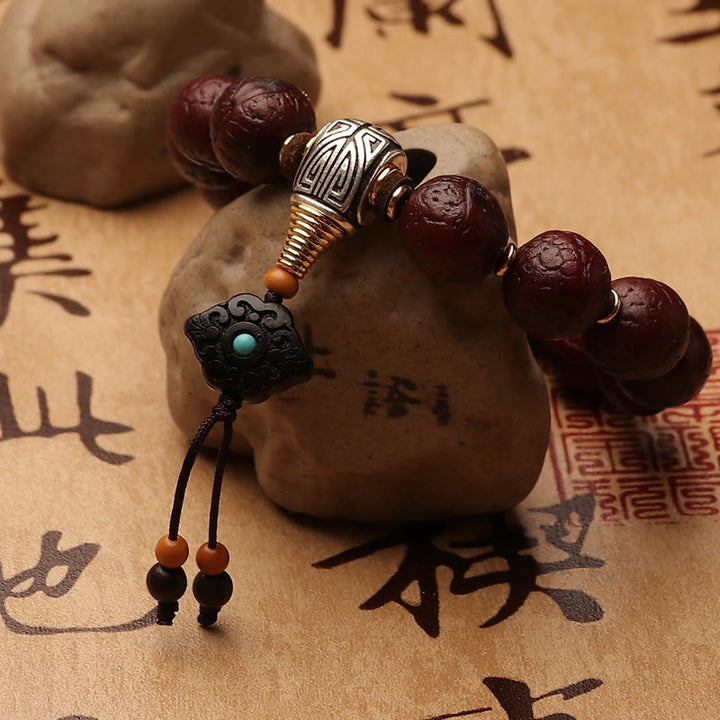 Buddha Stones , graines de Bodhi, porte-bonheur, richesse, pompon, breloque pour poignet