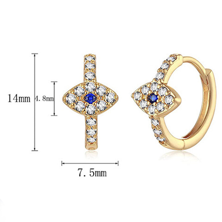 Boucles d'oreilles à tige en argent sterling 925 avec symbole du mauvais œil et bénédiction de Buddha Stones - image 6