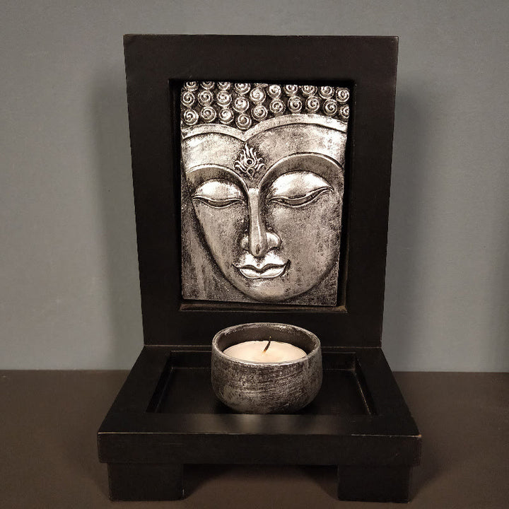 Buddha Stones Bouddha Compassion Sérénité Maison Prière Autel Décoration Zen - Bouddha d'argent - image 11