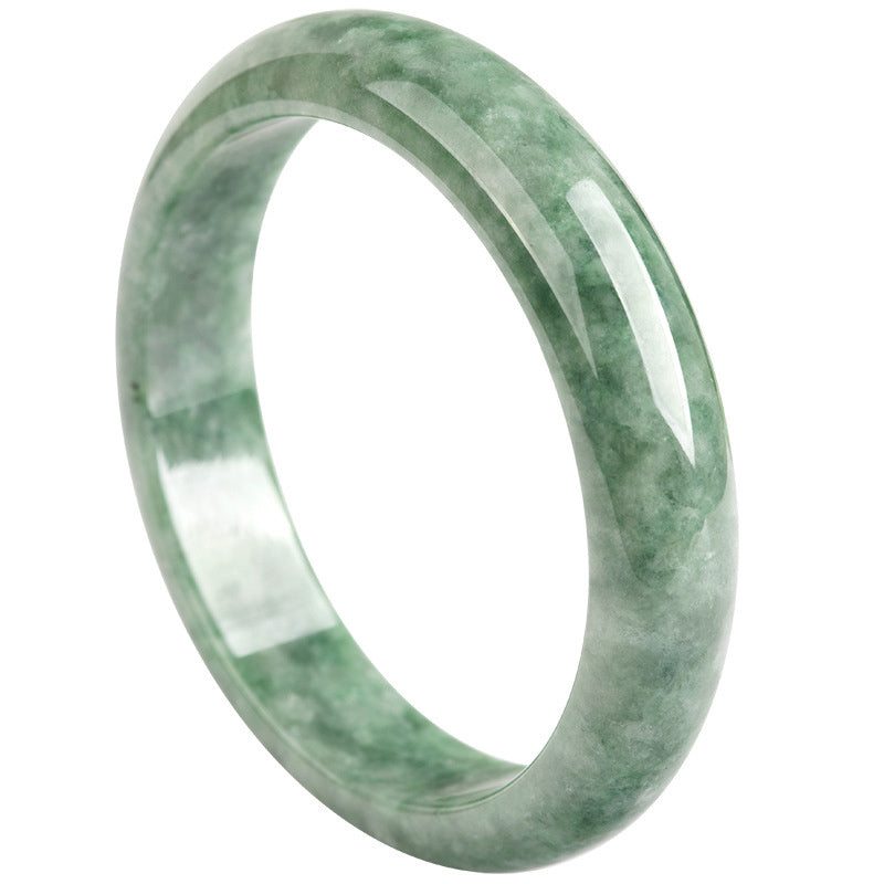Bracelet jonc en jade naturel Buddha Stones pour la chance et la richesse