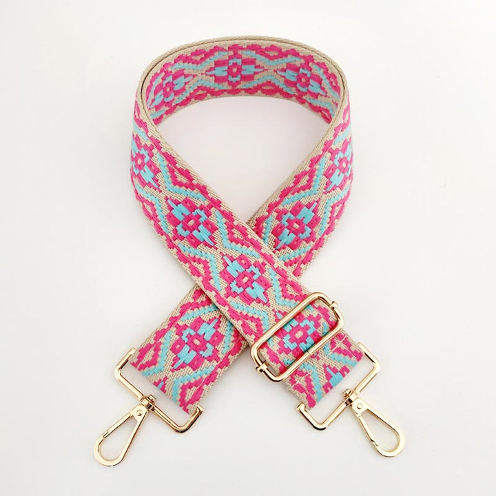 Bandoulières brodées multicolores pour sac à bandoulière