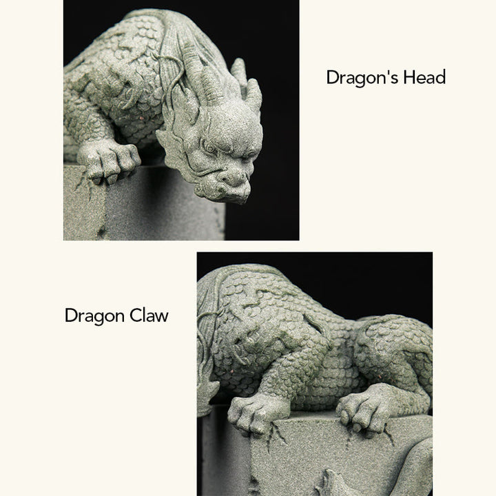 Buddha Stones Feng Shui Debout Assis Dragon Succès Chance Décoration de la Maison