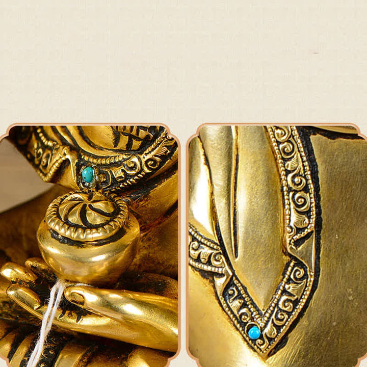 Statue décorative en cuivre de la compassion de Bouddha Shakyamuni - image 11