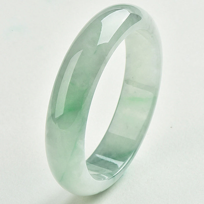 Bracelet jonc en jade naturel Buddha Stones pour la prospérité, la richesse et la chance