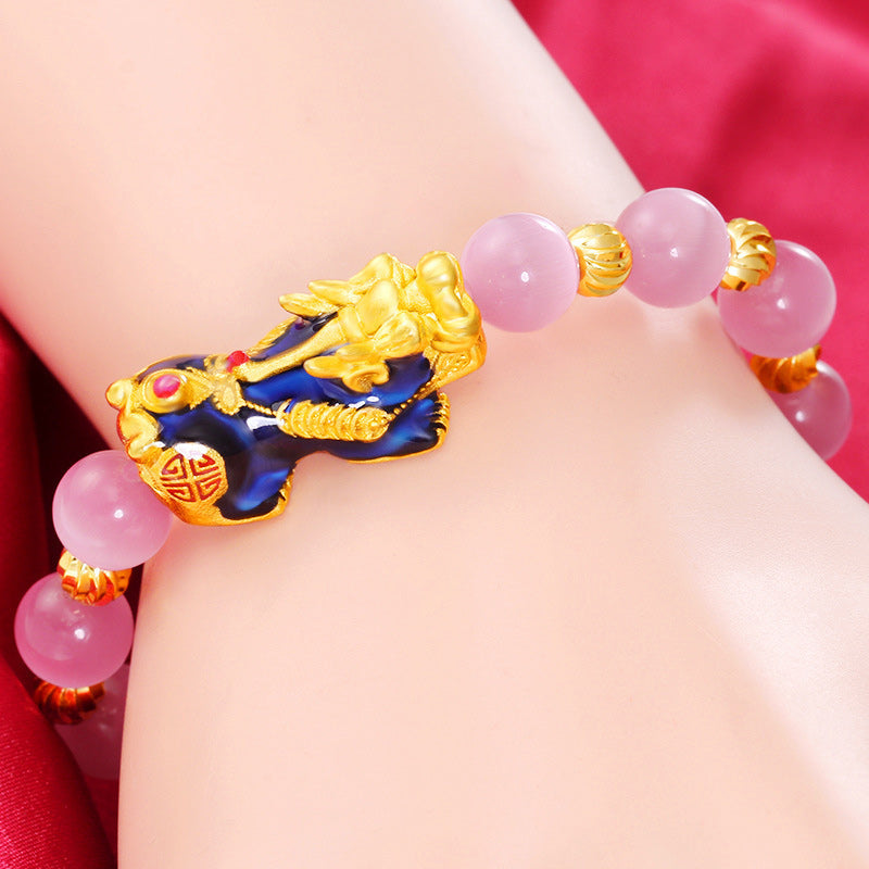 Bracelet porte-bonheur œil de chat Pixiu Buddha Stones