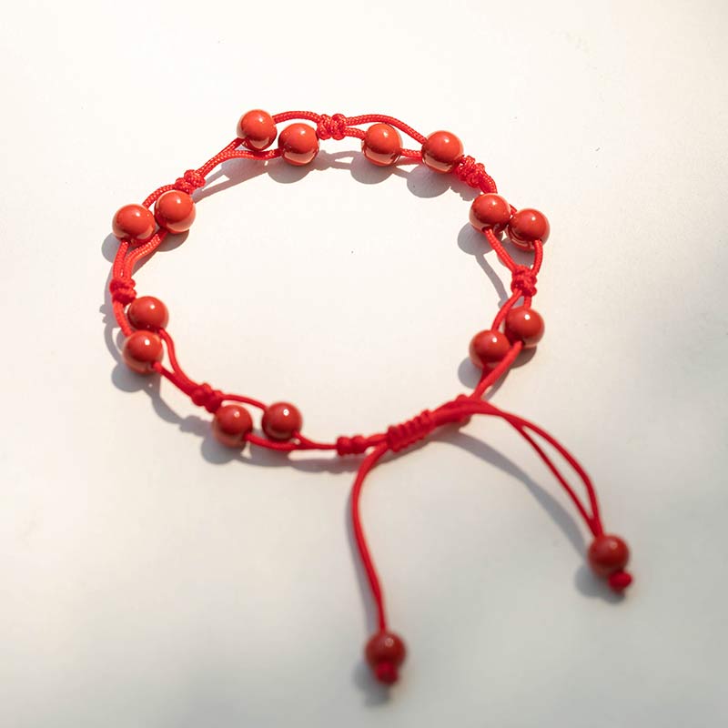 Bracelet calme en agate rouge, agate mousse et cinabre de Buddha Stones