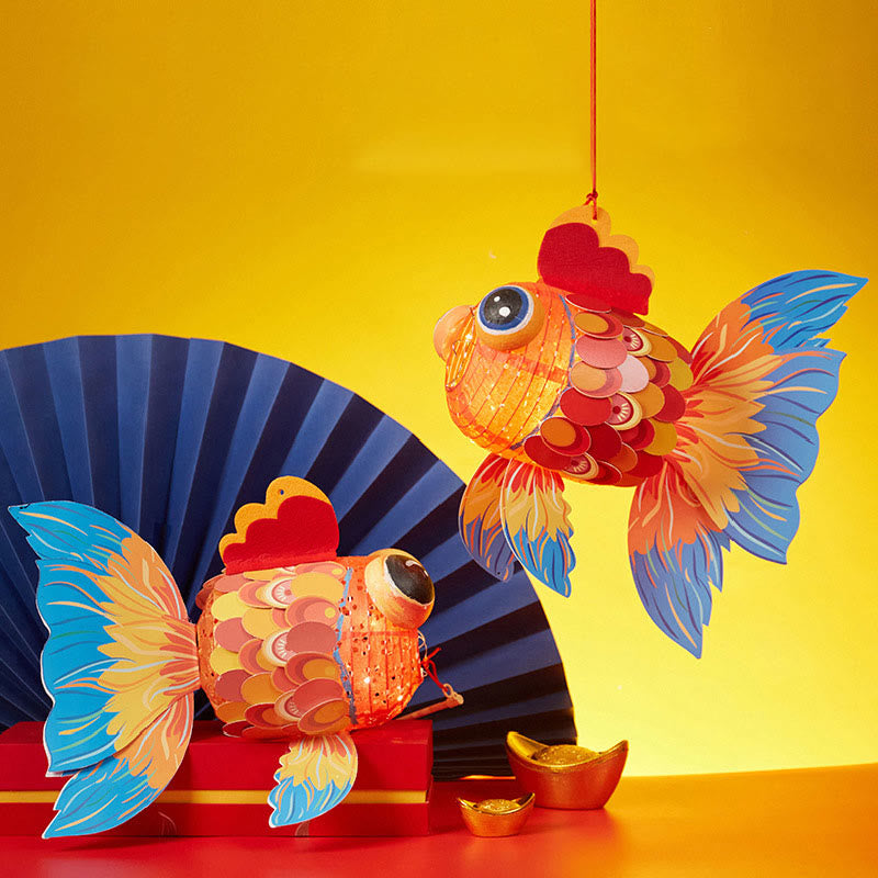 Lanterne en papier en forme de poisson Koi porte-bonheur en Buddha Stones pour décoration de fête de la mi-automne