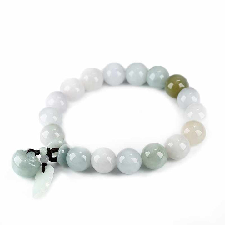 Bracelet de réussite en forme de pomme et de courge de Bouddha en Buddha Stones en jade naturel Pi Xiu