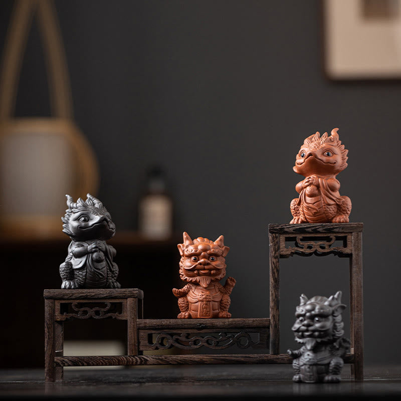 Figurine en argile violette Buddha Stones bonheur et une richesse - image 1