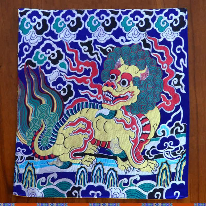 Tapis d'autel de prière Fengshui Kirin Tapis de méditation de guérison Symbole de bon augure