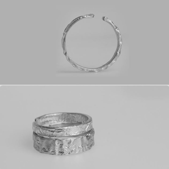 Bague de couple en argent sterling 925 Buddha Stones et design simple - image 13