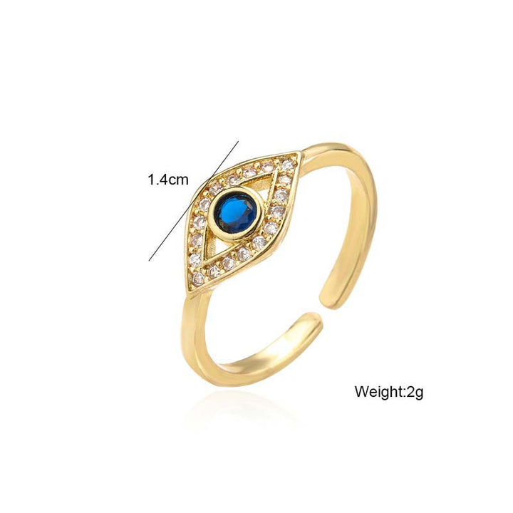 Bague en cuivre Buddha Stones et protection contre le mauvais œil