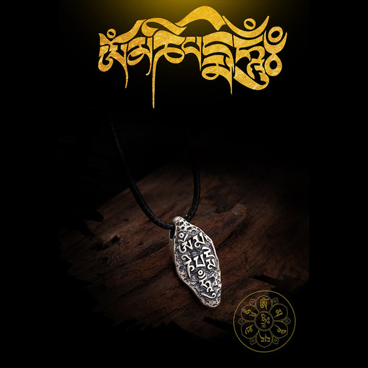 Collier pendentif en argent sterling 925 tibétain avec Buddha Stones Om Mani Padme Hum Dorje Vajra gravé - image 13