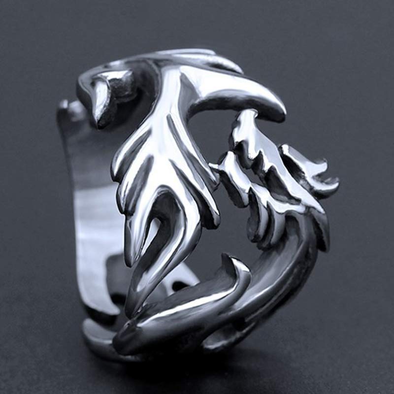 Bague ajustable avec force de protection et motif dragon et Buddha Stones - image 16