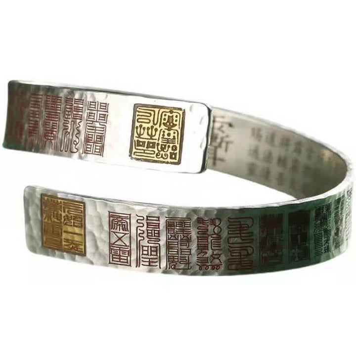 Bracelet manchette de guérison en cuivre avec lettres