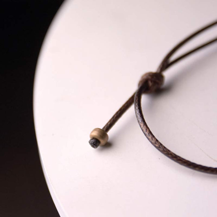 Collier pendentif illumination en bois d'ébène Buddha Stones et cercle zen - image 11