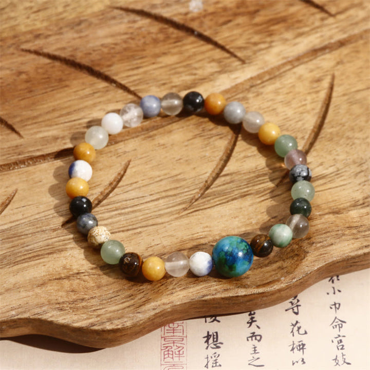 Bracelet de protection en agate et jaspe en Buddha Stones