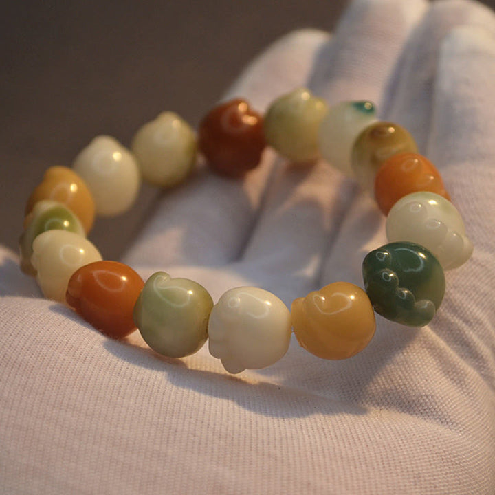 Bracelet d'harmonie calme avec pattes de chat mignon en Buddha Stones et graines de Bodhi multicouches - image 5