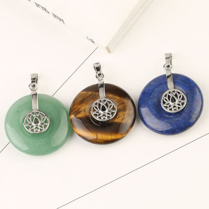 Collier pendentif de guérison en cristal rose avec Buddha Stones et améthyste