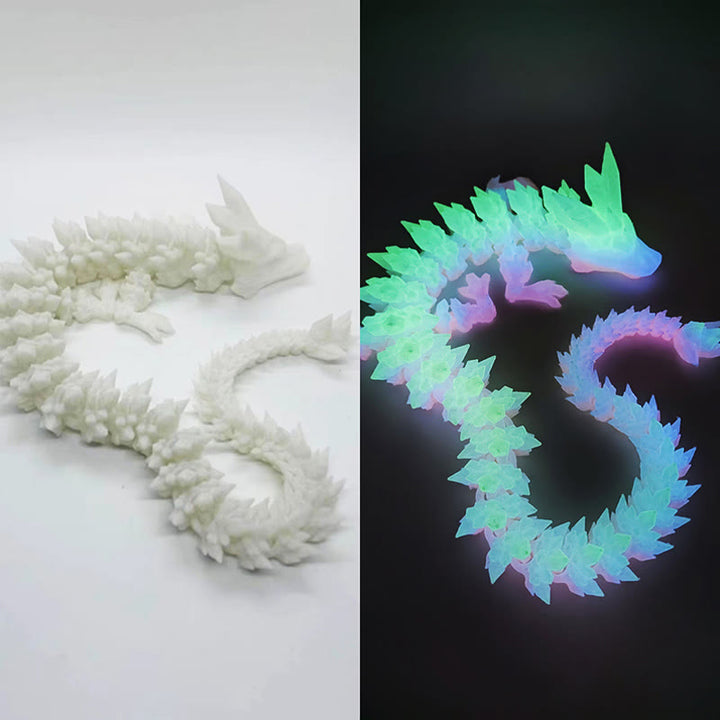 Buddha Stones Dragon lumineux Feng Shui imprimé en 3D pour décoration de la maison - Dragon lumineux arc-en-ciel 60 cm - image 19
